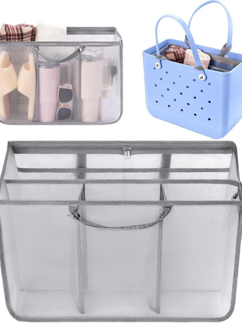 Beach Bag Organizer Compatible with XLarge Bogg Bag Accessories